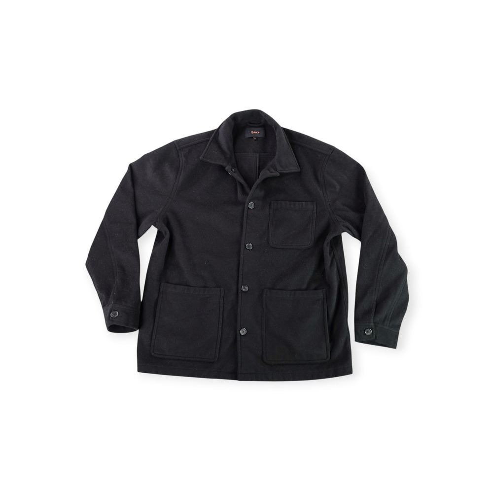 Quince Italian Wool Chore Jacket Mens XL Melton Overshirt Shacket Nello Gori